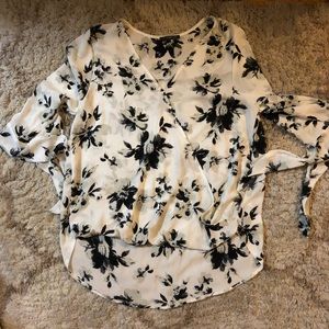 West Kei floral blouse with sleeve ties